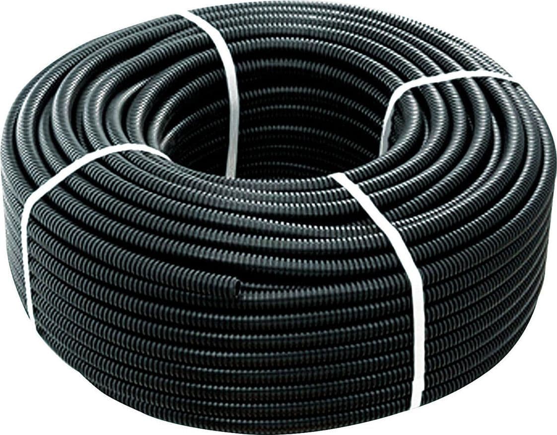 Tubo Corrugato Nero con Tirafilo Ø Mm 20 M 100 Codice 47251