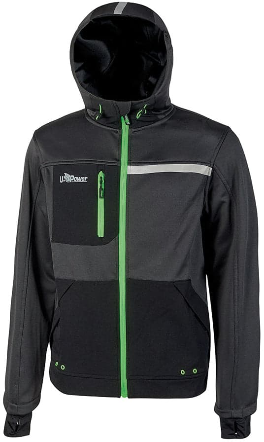 U-Power Felpa Galaxy Col. Grigio/Verde Mis. M