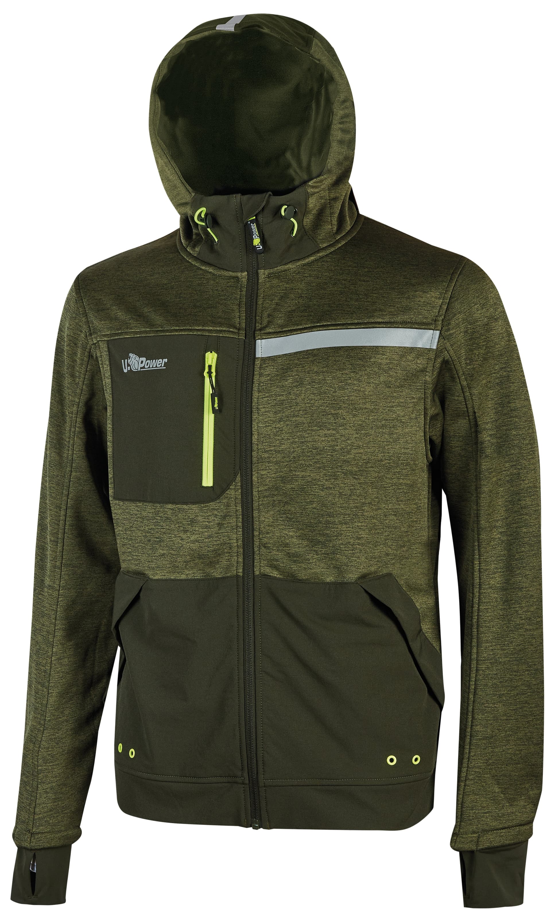 Felpa Galaxy Colore Verde Misura XXL U Power