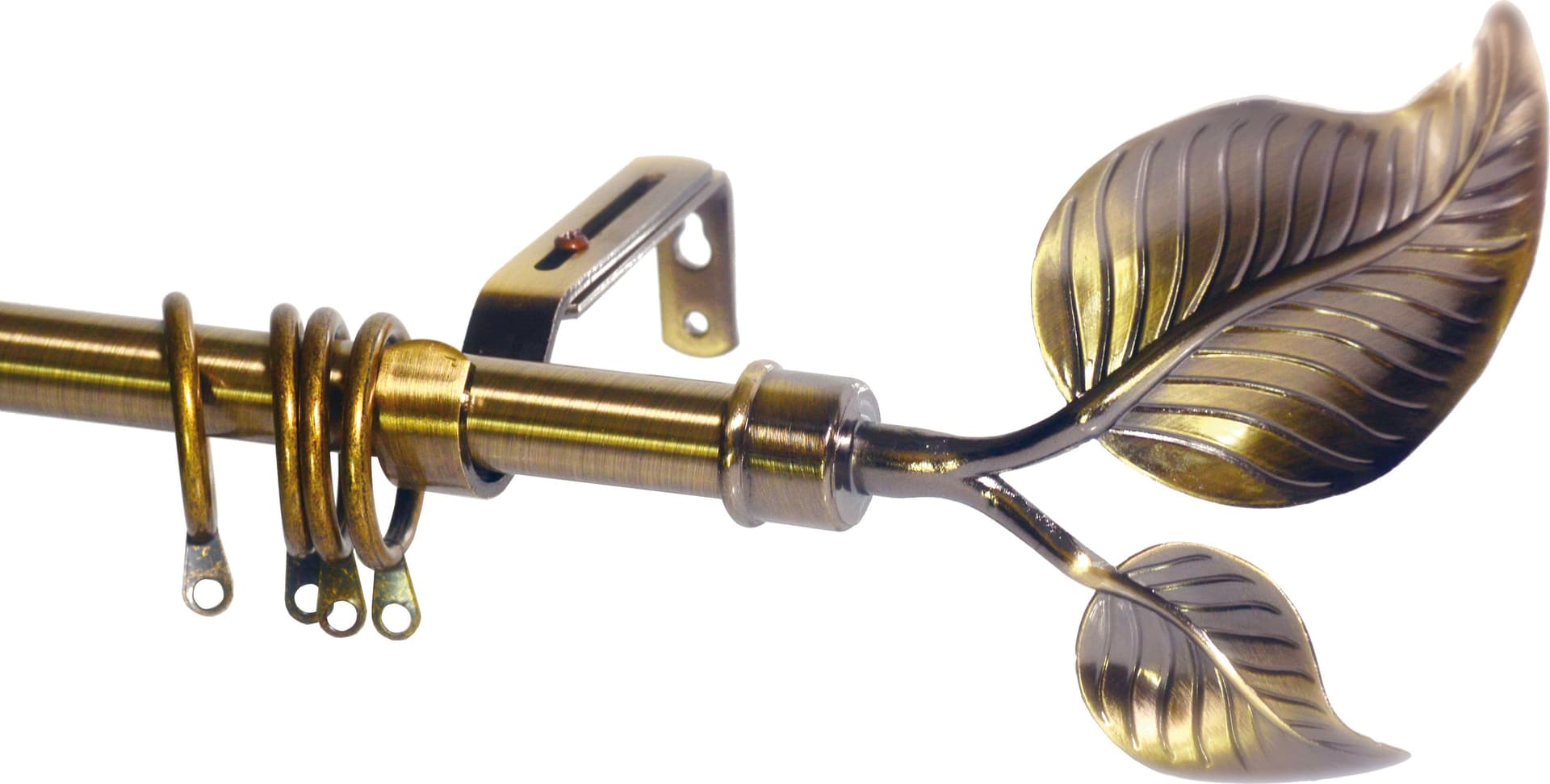 Bastone per Tende Foglia Estensibile Cm 120÷215 Colore Oro Antico Utilia