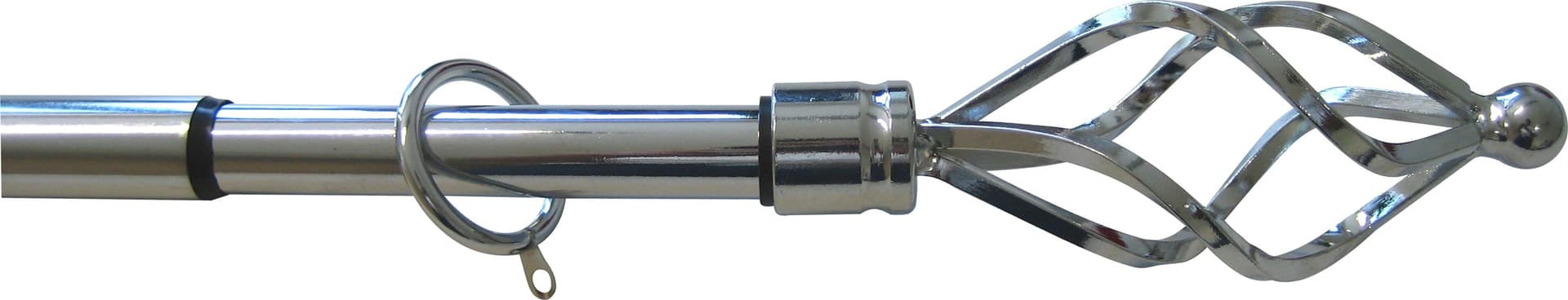 Bastone per Tende Vortice Estensibile Cm 120÷215 Colore Acciaio Utilia