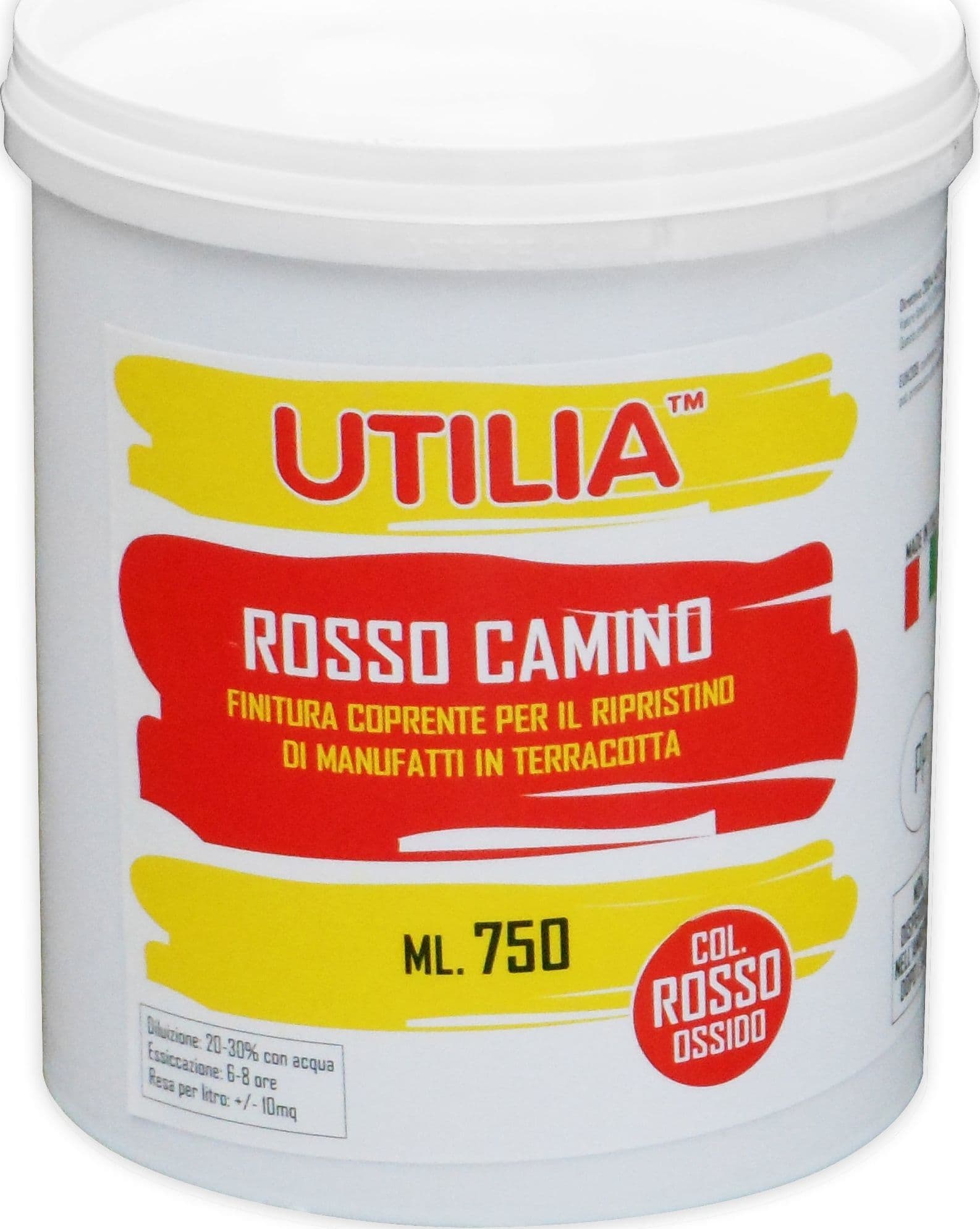 Idropittura Cotto e Mattoni Rosso Camino Ml. 750 6 Pezzi Utilia