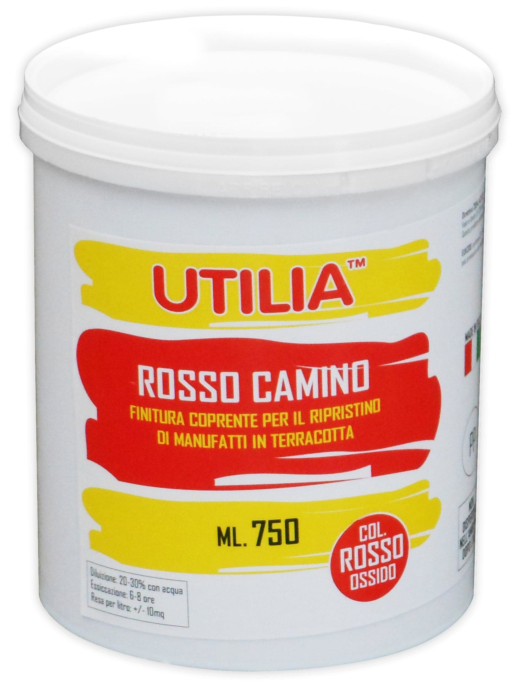 Idropittura Cotto e Mattoni Rosso Camino Ml. 750 6 Pezzi Utilia