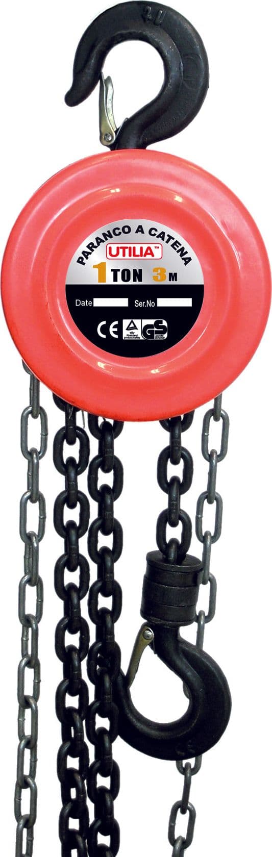 Paranco a Catena Portata 1000 kg Catena M 3 Utilia
