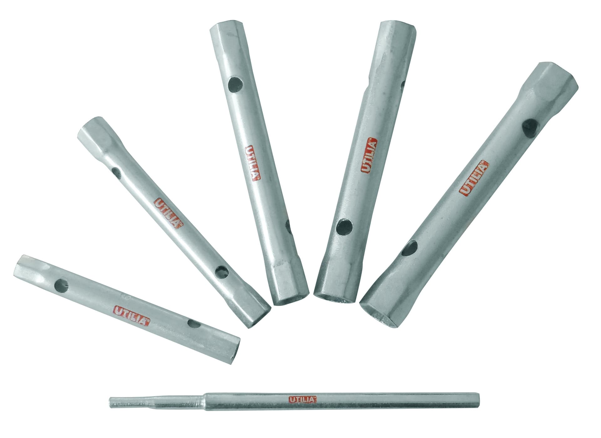 Serie Chiavi a Tubo Doppie 5 Pezzi. 3 Pezzi Utilia