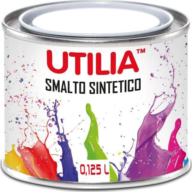 Smalto Sintetico Ml. 125 Grigio Antracite 6 Pezzi Utilia