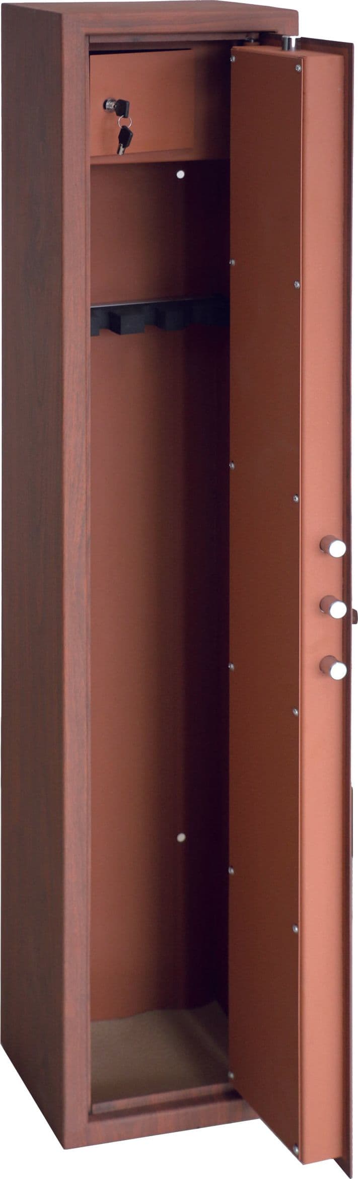 Top Security Armadio Portafucili Effetto Legno 4 Posti Mm 300 x 250X1480 H