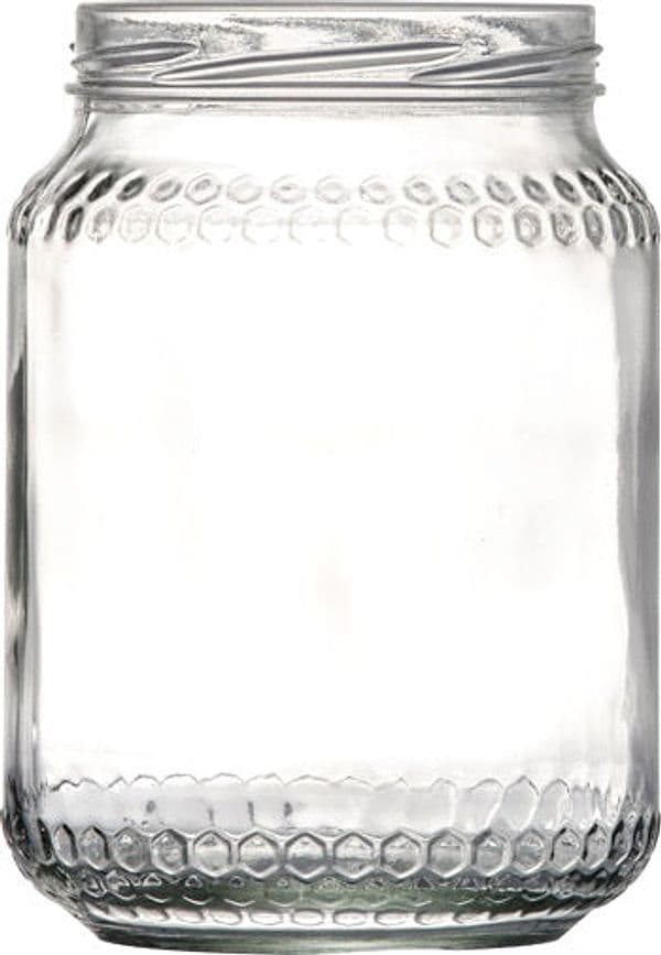 Vaso Vetro per Alimenti Miele Imboccatura Ø Mm 82 Cc. 780 12 Pezzi