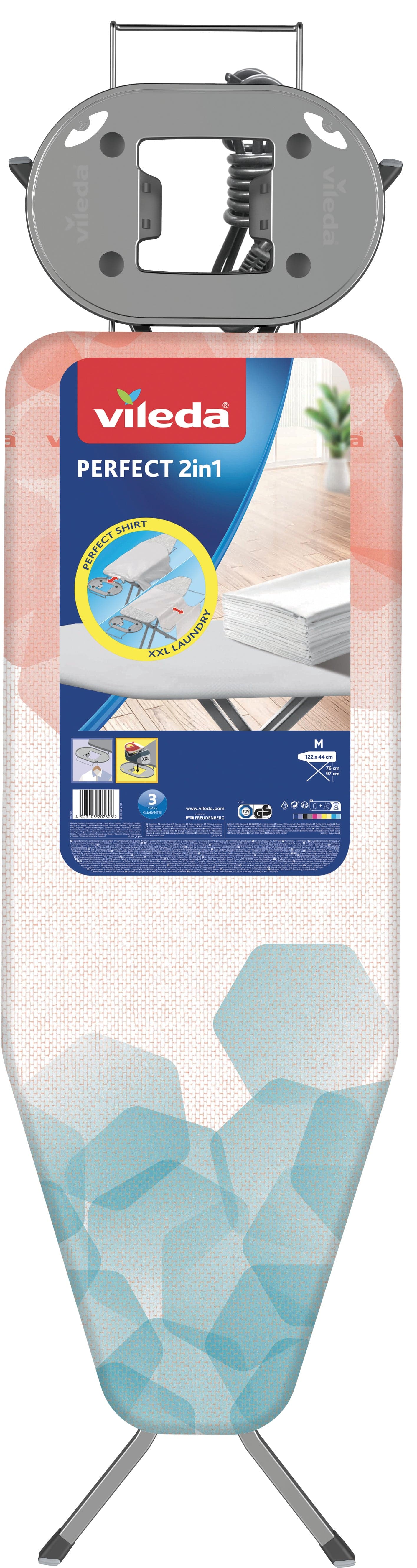 Vileda Asse Da Stiro Perfect 2 In 1 In Acciaio Piano Cm. 122X44 in Assi da stiro BricoGo - Marano di Napoli, commercioVirtuoso.it