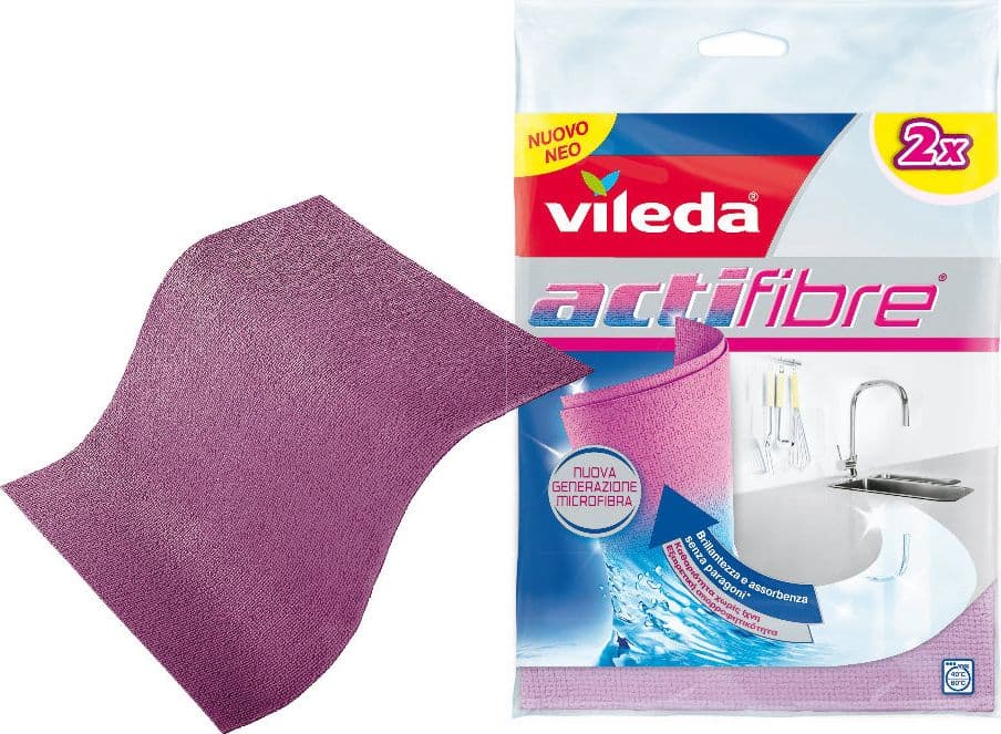 Panno Multiuso Actifibre Pz. 2 cm 29 x 29 24.00 Confezioni Vileda