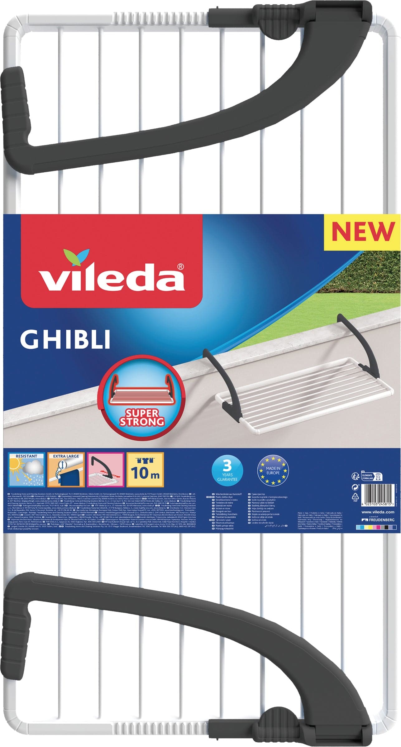Vileda Stendibiancheria Da Balcone Ghibli Cm. 99X54X26 H Stenditura Mt. 10 in Stendini BricoGo - Marano di Napoli, commercioVirtuoso.it