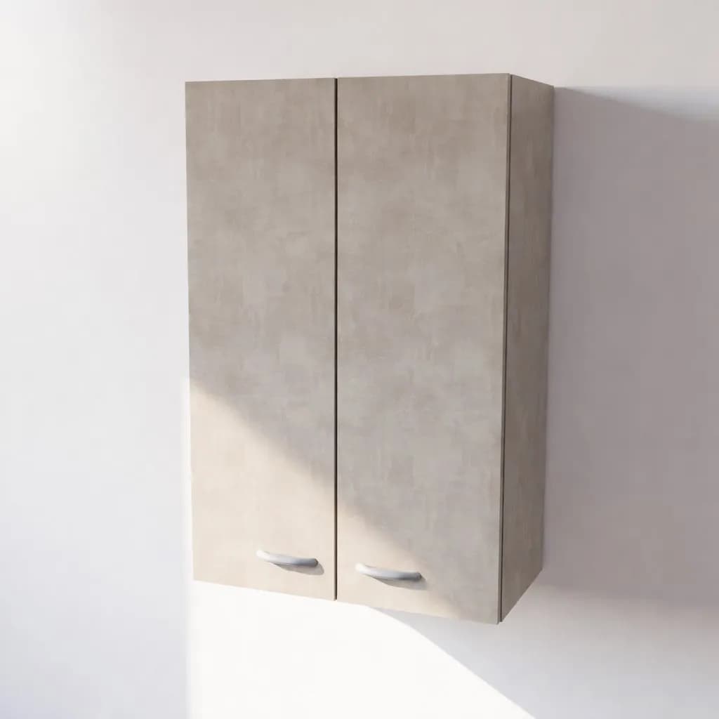 Pensile Cucina in Legno Nobilitato Cemento con 1 Anta Altezza 90 cm in prodotto Calandrelli - Napoli, commercioVirtuoso.it