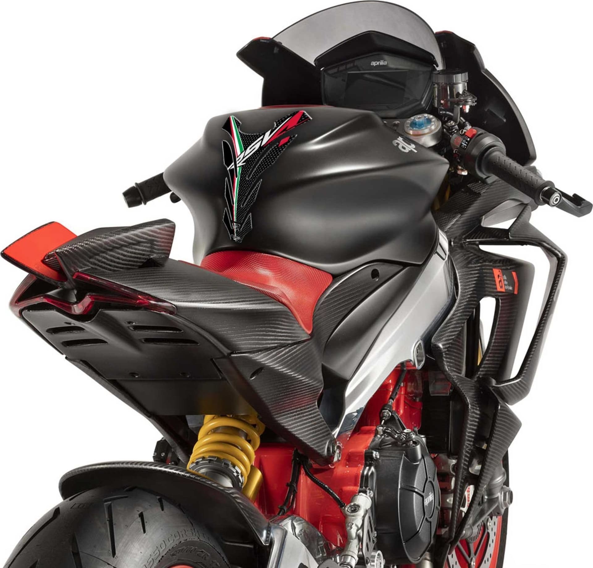 PARASERBATOIO ADESIVI 3D PROTEZIONE SERBATOIO MOTO COMPATIBILE CON APRILIA RSV4 in Paraserbatoio LabelBike - Bibbiano, commercioVirtuoso.it