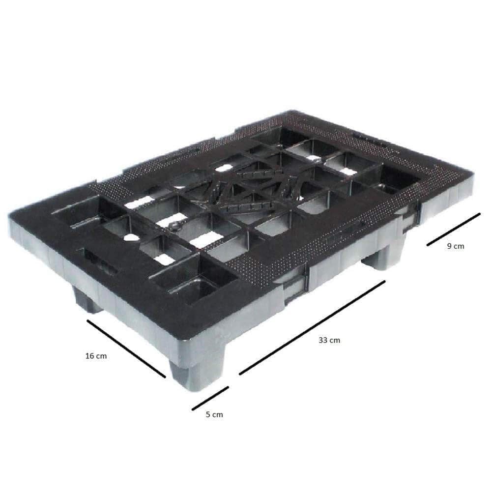 Pallet In Plastica Riciclata Pp 400X600X124 Mm Con 4 Piedi Piano Forato Portata Statica 500 Kg Dinamica 400 Kg Nero in Rotelle BricoGo - Marano di Napoli, commercioVirtuoso.it