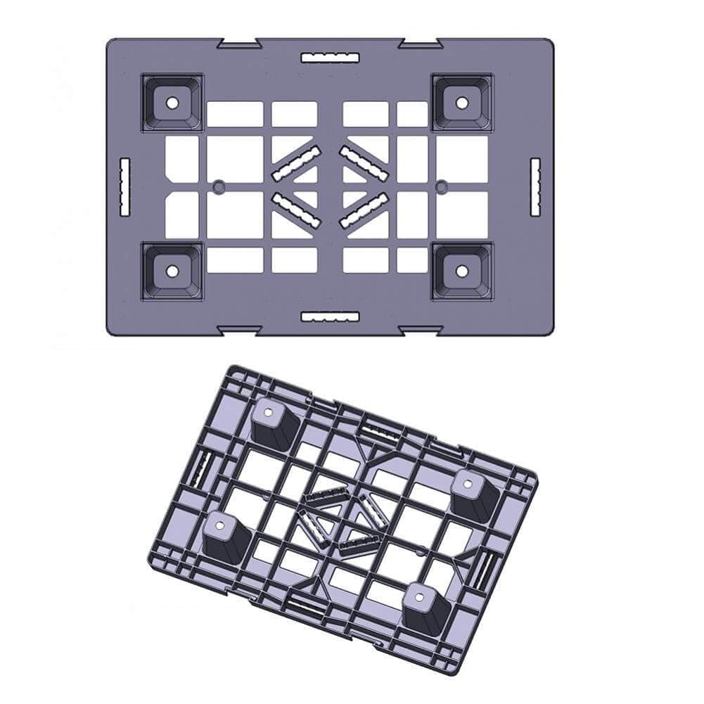 Pallet In Plastica Riciclata Pp 400X600X124 Mm Con 4 Piedi Piano Forato Portata Statica 500 Kg Dinamica 400 Kg Nero in Rotelle BricoGo - Marano di Napoli, commercioVirtuoso.it