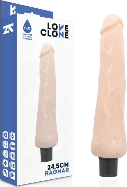 LOVECLONE - VIBRATORE AUTOLUBRIFICANTE RAGNAR 24.5 CM -O- 3.5 CM