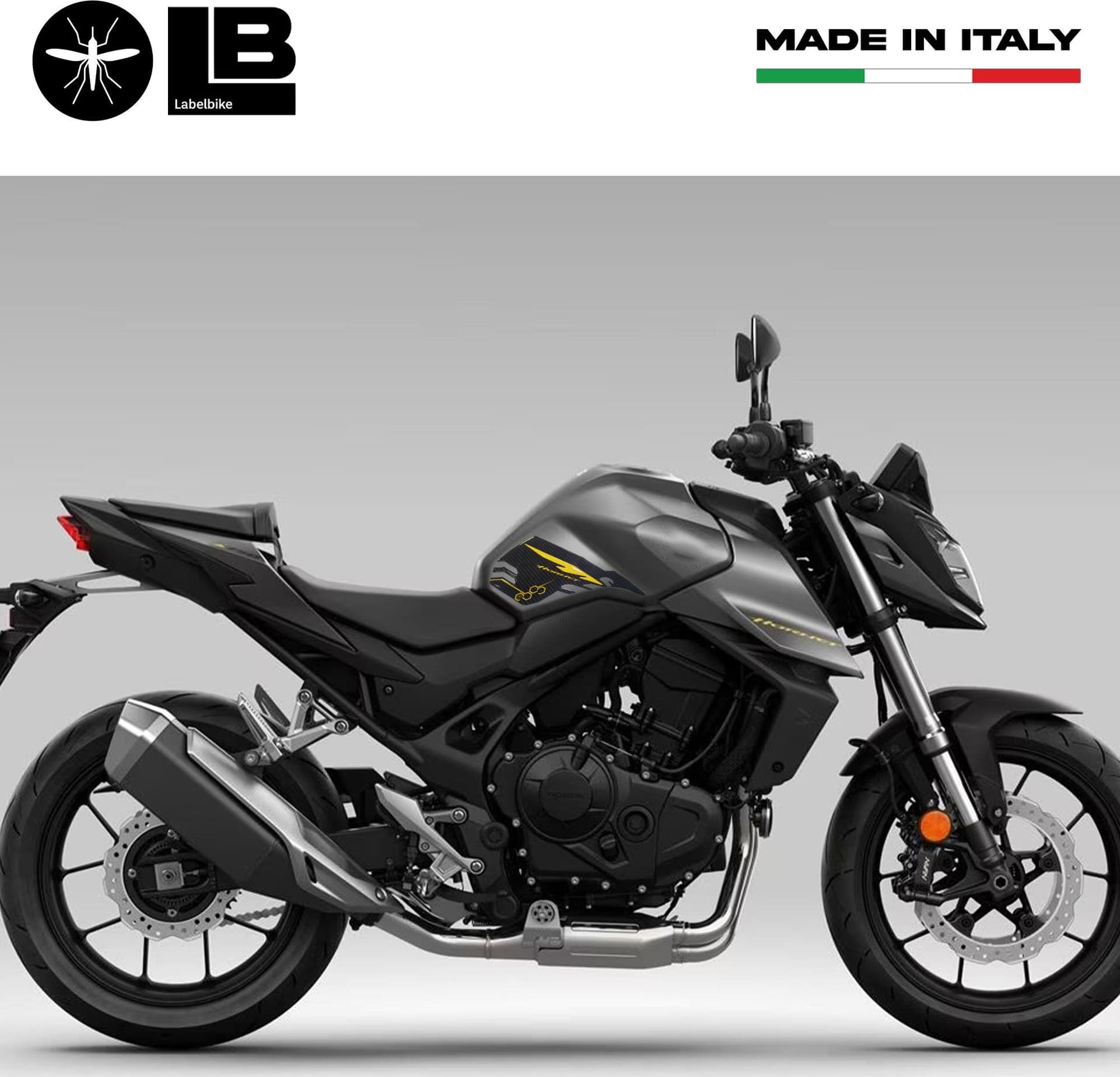 Adesivi 3D Protezioni laterali serbatoio moto compatibile con Honda Hornet 2023-2024 in Decalcomanie adesivi e magneti LabelBike - Bibbiano, commercioVirtuoso.it
