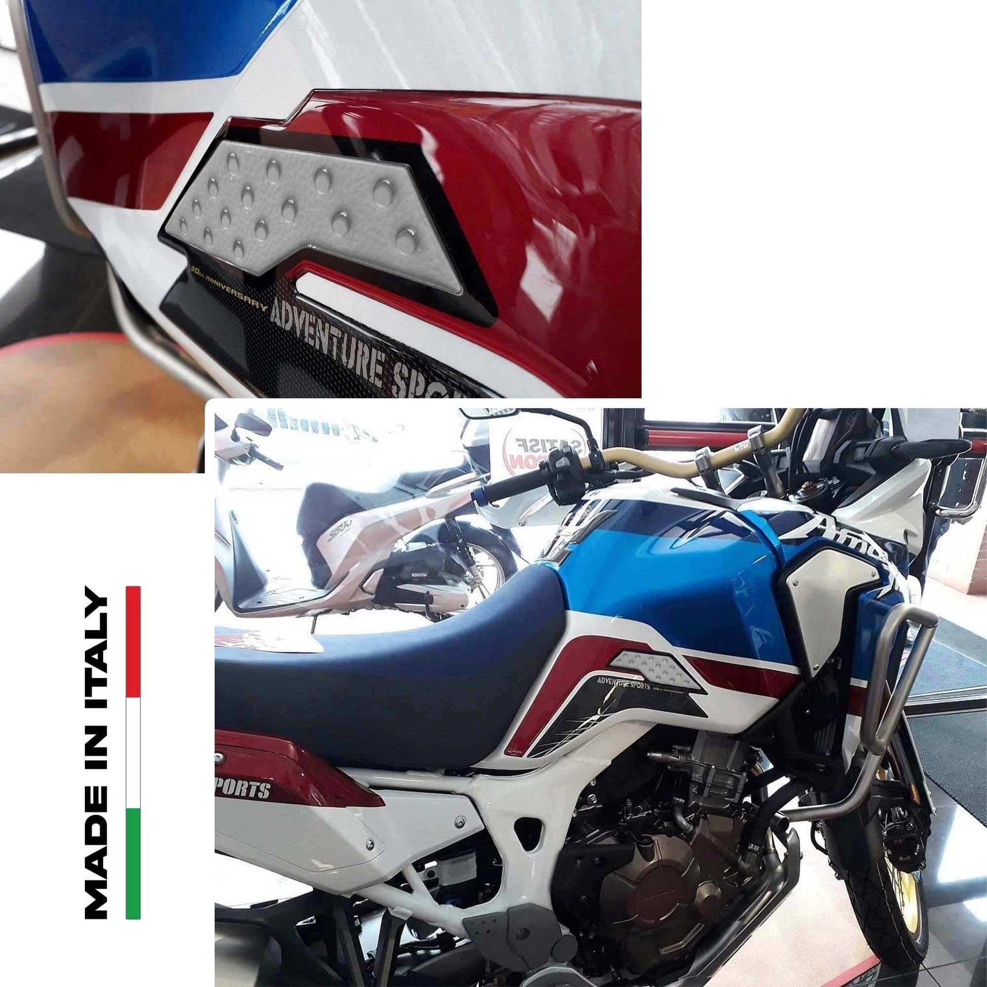2 PROTEZIONI LATERALI GEL 3D compatibili x MOTO HONDA AFRICA TWIN ADVENTURE 2018 in Decalcomanie adesivi e magneti LabelBike - Bibbiano, commercioVirtuoso.it