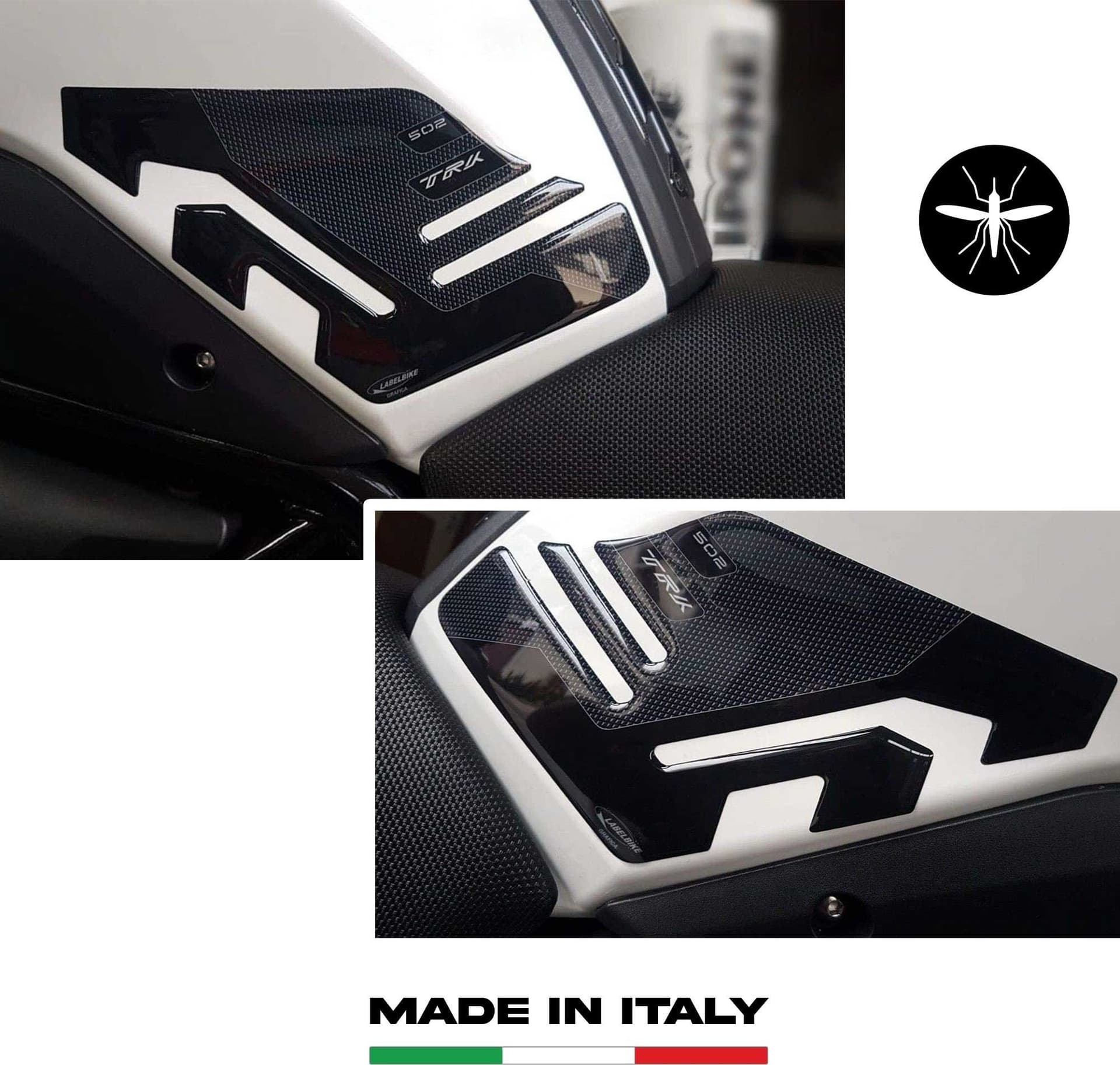 2 PROTEZIONI LATERALI SERBATOIO in GEL 3D compatibili per moto BENELLI TRK 502 in Paraserbatoio LabelBike - Bibbiano, commercioVirtuoso.it