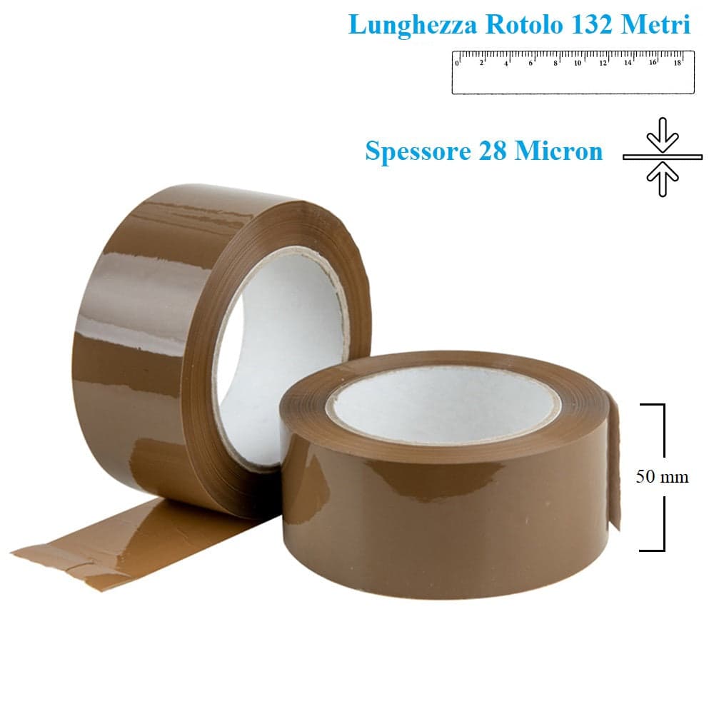 Nastro Adesivo Pacchi Per Imballaggio Rotolo Scotch Avana Plp 50 Mm X 132 Metri Extra Lungo in Nastro da imballo BricoGo - Marano di Napoli, commercioVirtuoso.it