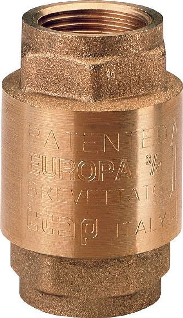Valvola di Ritegno in Ottone Europa Art. 100 Misura 1/2 10 Pezzi Itap