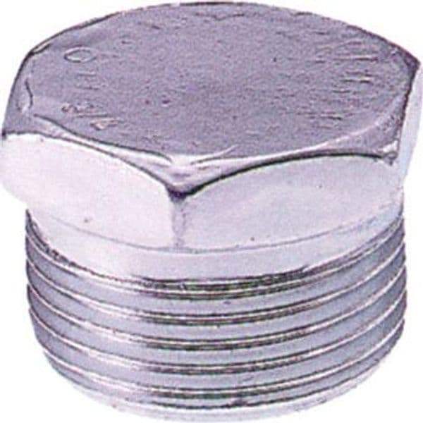 Tappo Maschio Esagonale in Acciaio Zincato Figura 292 Misura 3/8 10 Pezzi