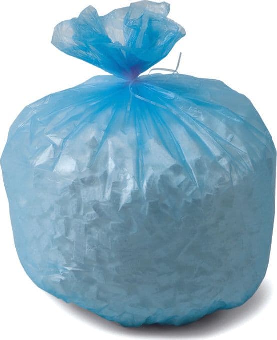 Sacco Rifiuti Famiglia Azzurro 20 Pezzi Cm 50 x 60 L 30 24 Rotoli