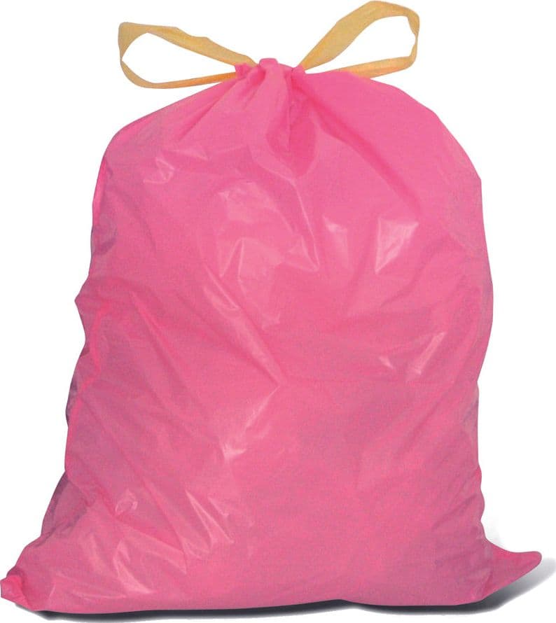 Sacco Rifiuti Pratico Rosa 12 Pezzi Cm 55 x 65 L 40 24.00 Rotoli Virosac
