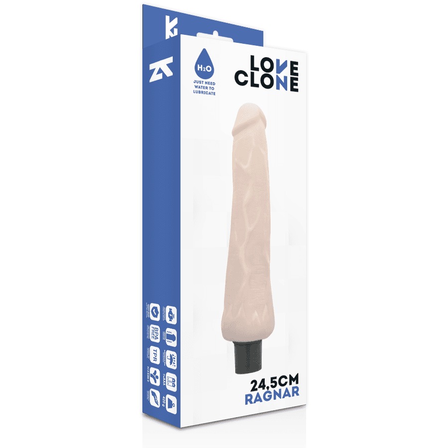 LOVECLONE - VIBRATORE AUTOLUBRIFICANTE RAGNAR 24.5 CM -O- 3.5 CM in Vibratori realistici Desideria Shop - Latina, commercioVirtuoso.it