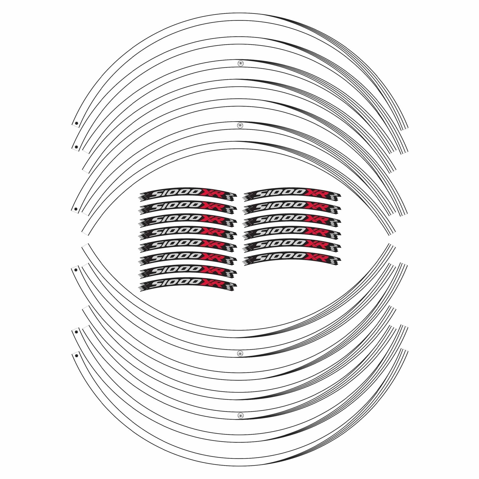 STRISCE ADESIVE compatibili per MOTO BMW S1000 XR adesivi CERCHI 17' tuning in Decalcomanie adesivi e magneti LabelBike - Bibbiano, commercioVirtuoso.it