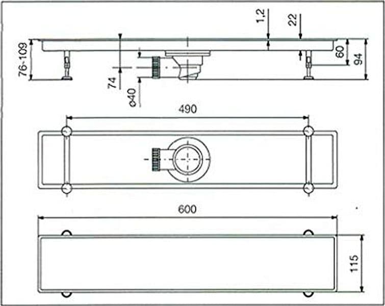 Canalina Di Scarico Griglia Doccia Onda Con Sifone In Acciaio Inox 60 Cm Vicario in Drenaggio BricoGo - Marano di Napoli, commercioVirtuoso.it