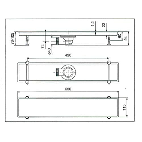 Canalina Di Scarico Griglia Doccia Onda Con Sifone In Acciaio Inox 60 Cm Vicario in Drenaggio BricoGo - Marano di Napoli, commercioVirtuoso.it