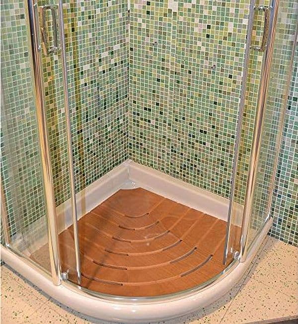 Pedana Piatto Doccia Angolare Antiscivolo 74 Cm Legno Marino Okumè Castel Merlino in Tappetini BricoGo - Marano di Napoli, commercioVirtuoso.it