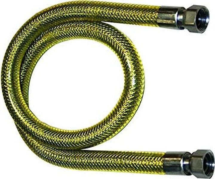 Tubo Flessibile 2 Metri per Gas Metano e GPL Certificato Acciaio Inox Ff