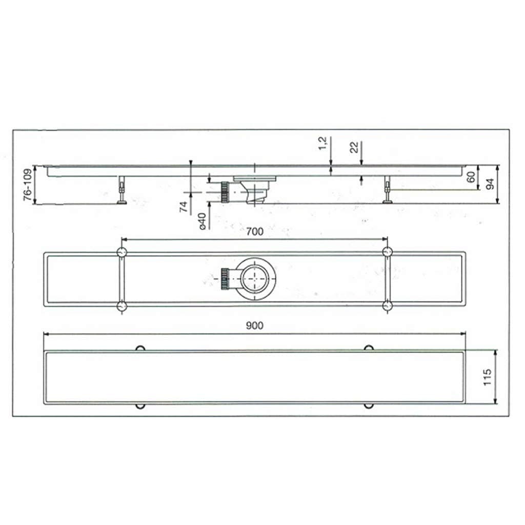 Canalina Di Scarico Griglia Doccia Piastrellabile Sifone Inox 90 Cm Vicario in Box doccia BricoGo - Marano di Napoli, commercioVirtuoso.it