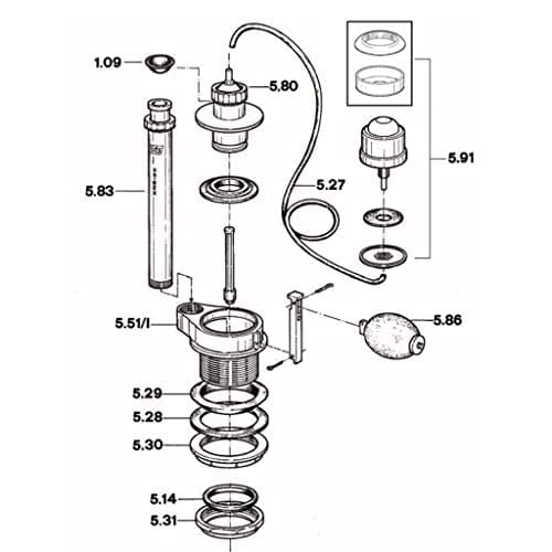 Campana Per Batteria Unibox Ricambio Completo Di Guarnizione 5.80 Its Todini in Vasi WC BricoGo - Marano di Napoli, commercioVirtuoso.it