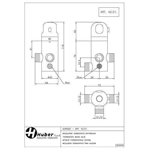 Miscelatore Termostatico Scaldacqua Scaldabagno Sottoboiler Dorado 16Zt6 Huber in Accessori BricoGo - Marano di Napoli, commercioVirtuoso.it