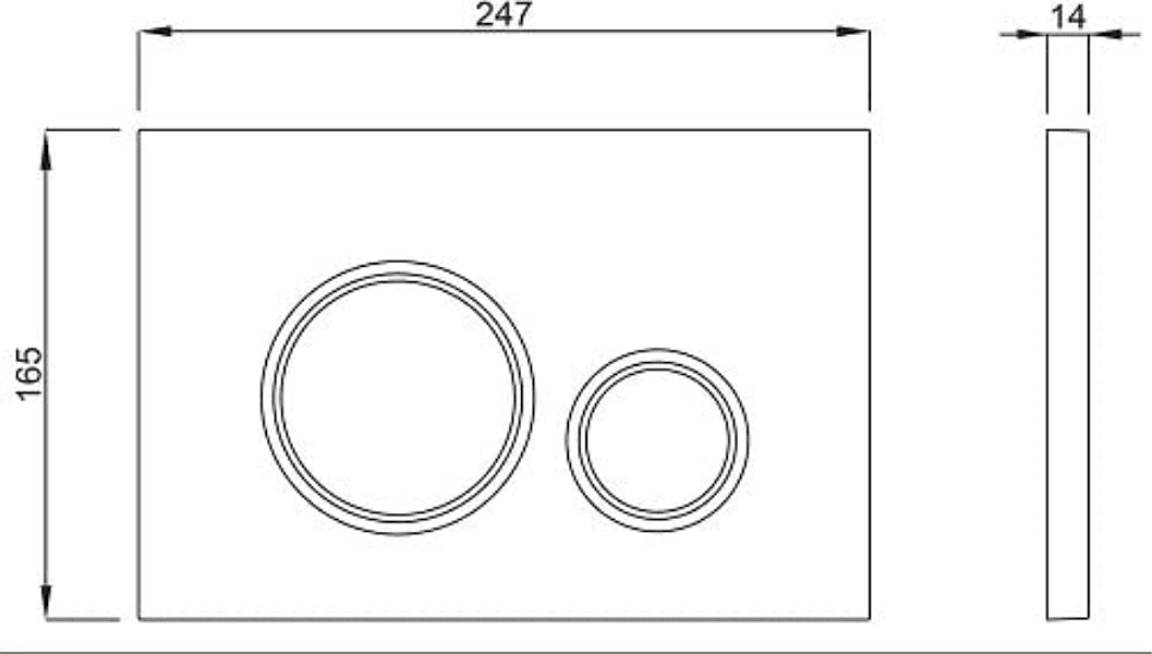 Placca Vela Cromata Doppio Scarico Per Cassetta Schwab P47-0130-0253 in Placche combinate interruttori e prese BricoGo - Marano di Napoli, commercioVirtuoso.it