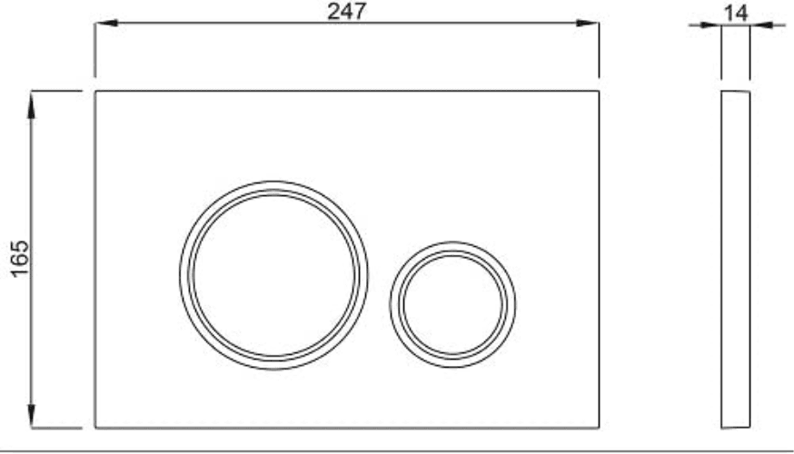 Placca Vela Cromata Doppio Scarico Per Cassetta Schwab P47-0130-0253 in Placche combinate interruttori e prese BricoGo - Marano di Napoli, commercioVirtuoso.it
