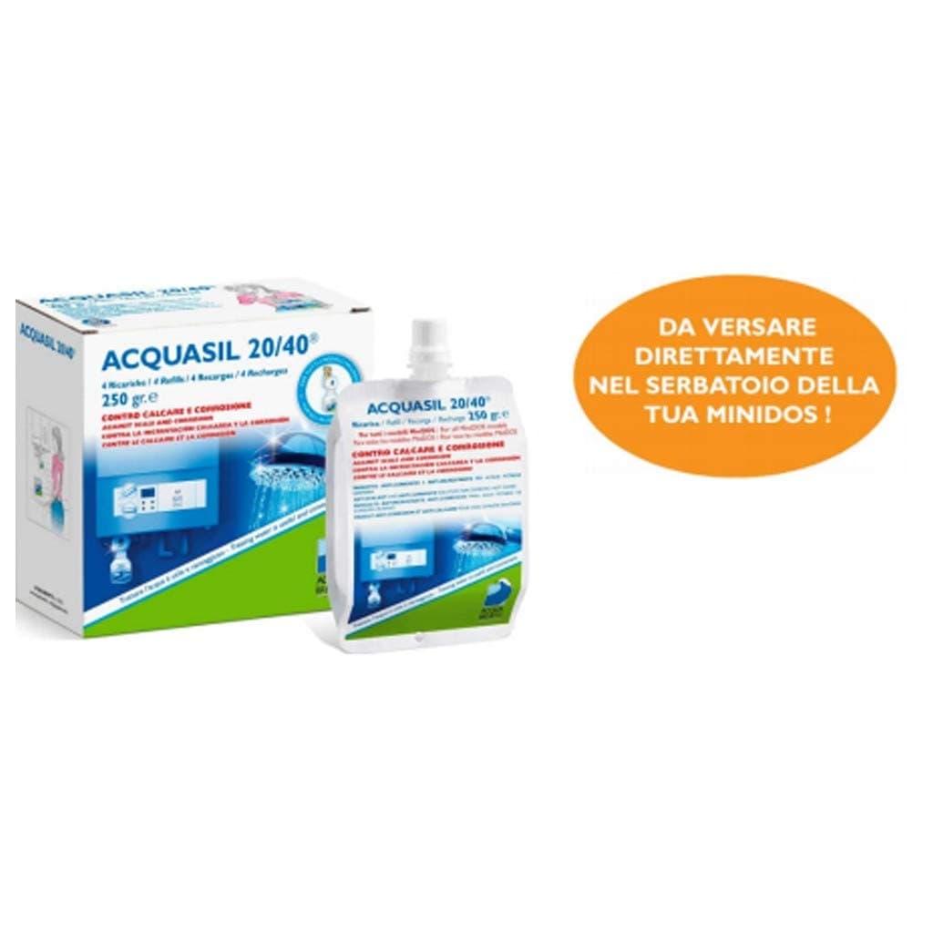Acquasil 20/40 Ricarica Conf. 4X250 Gr Anticalcare Minidos Pc200 Acquabrevetti in Prodotti anticalcare BricoGo - Marano di Napoli, commercioVirtuoso.it