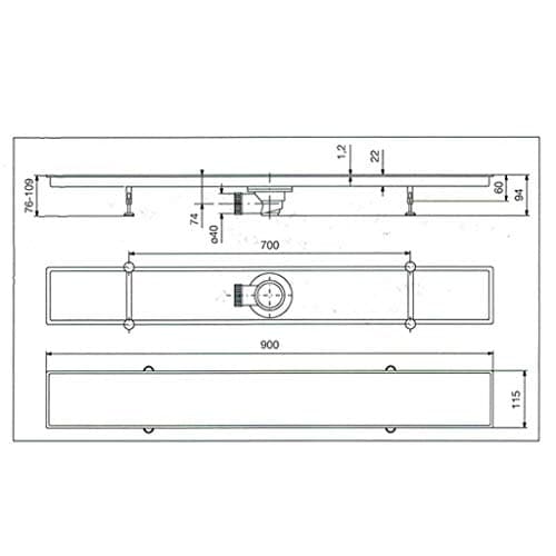 Canalina Di Scarico Griglia Doccia Con Sifone In Acciaio Inox 90 Cm Vicario in Box doccia BricoGo - Marano di Napoli, commercioVirtuoso.it