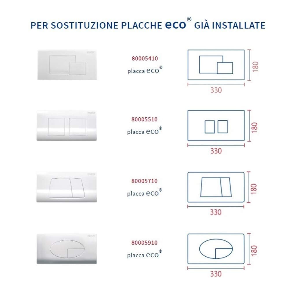 Nuova Placca Cassetta Eco Slim Bianca Sostituisce 80005710 Pucci 80179560 in Placche per interruttori BricoGo - Marano di Napoli, commercioVirtuoso.it