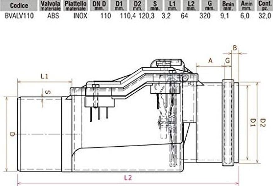 Valvola Antireflusso Dm 110 In Abs E Inox Bvalv110 Bampi in Impianti di scarico BricoGo - Marano di Napoli, commercioVirtuoso.it