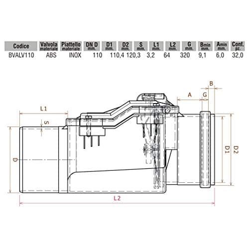 Valvola Antireflusso Dm 110 In Abs E Inox Bvalv110 Bampi in Impianti di scarico BricoGo - Marano di Napoli, commercioVirtuoso.it