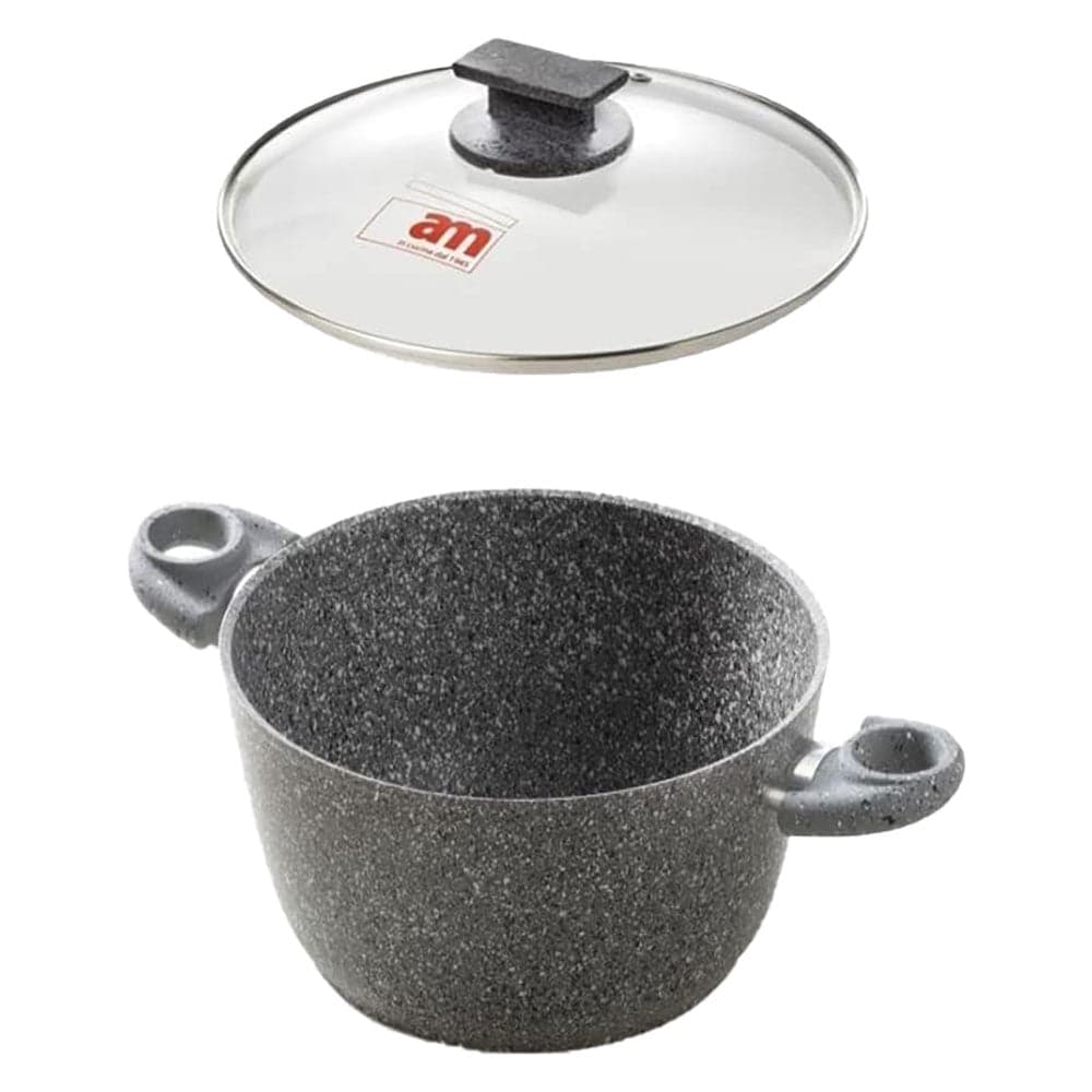 Pentola con Coperchio Accademiamugnano Cuore di Pietra Vetro Ø 24 cm