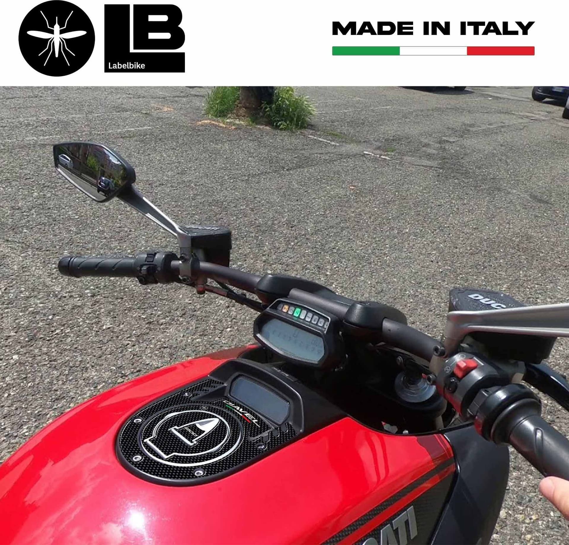 KIT ADESIVI in gel 3D PROTEZIONE SERBATOIO compatibili per MOTO DUCATI DIAVEL in Paraserbatoio LabelBike - Bibbiano, commercioVirtuoso.it