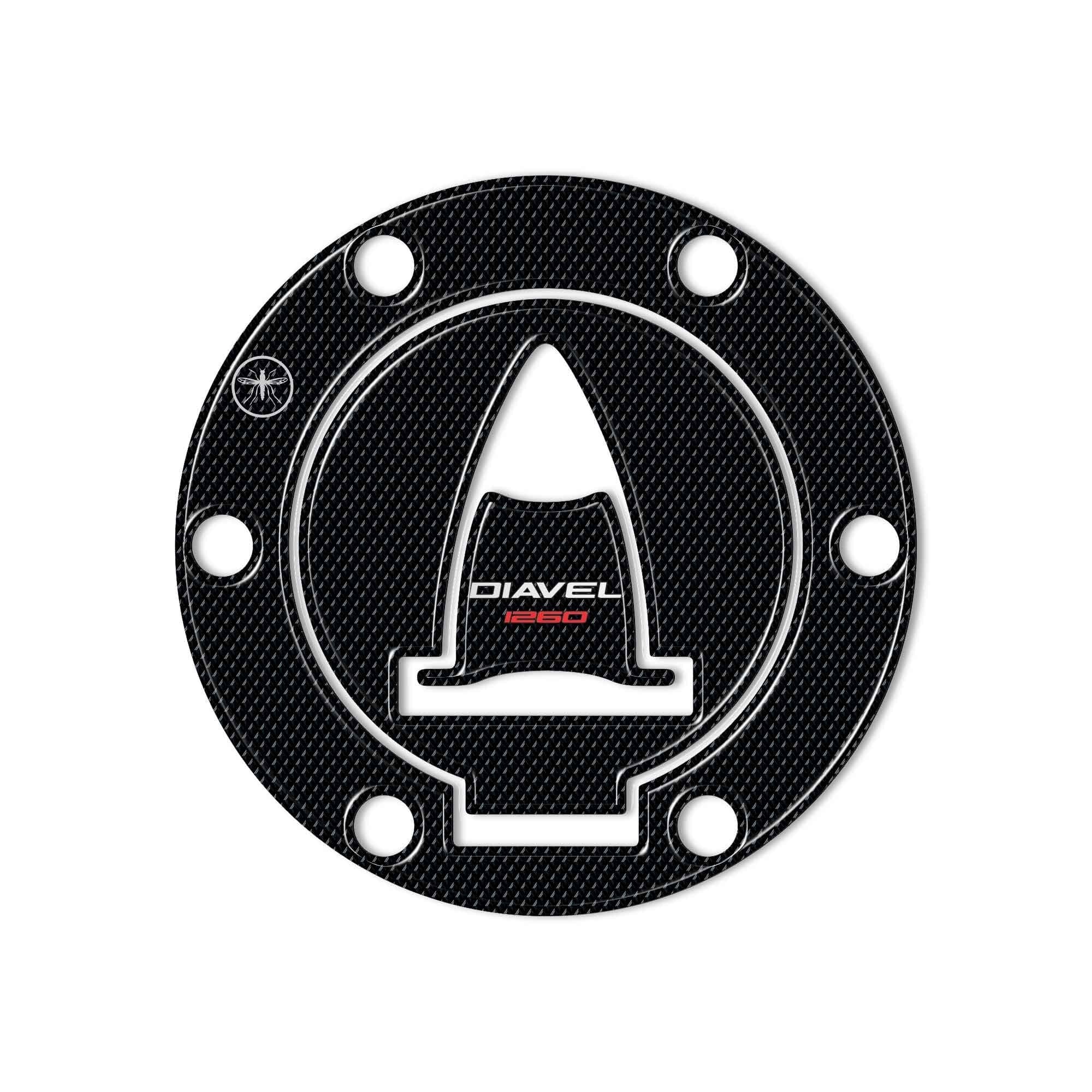 Adesivo 3D Protezione Tappo serbatoio moto compatibile con Ducati Diavel 1260