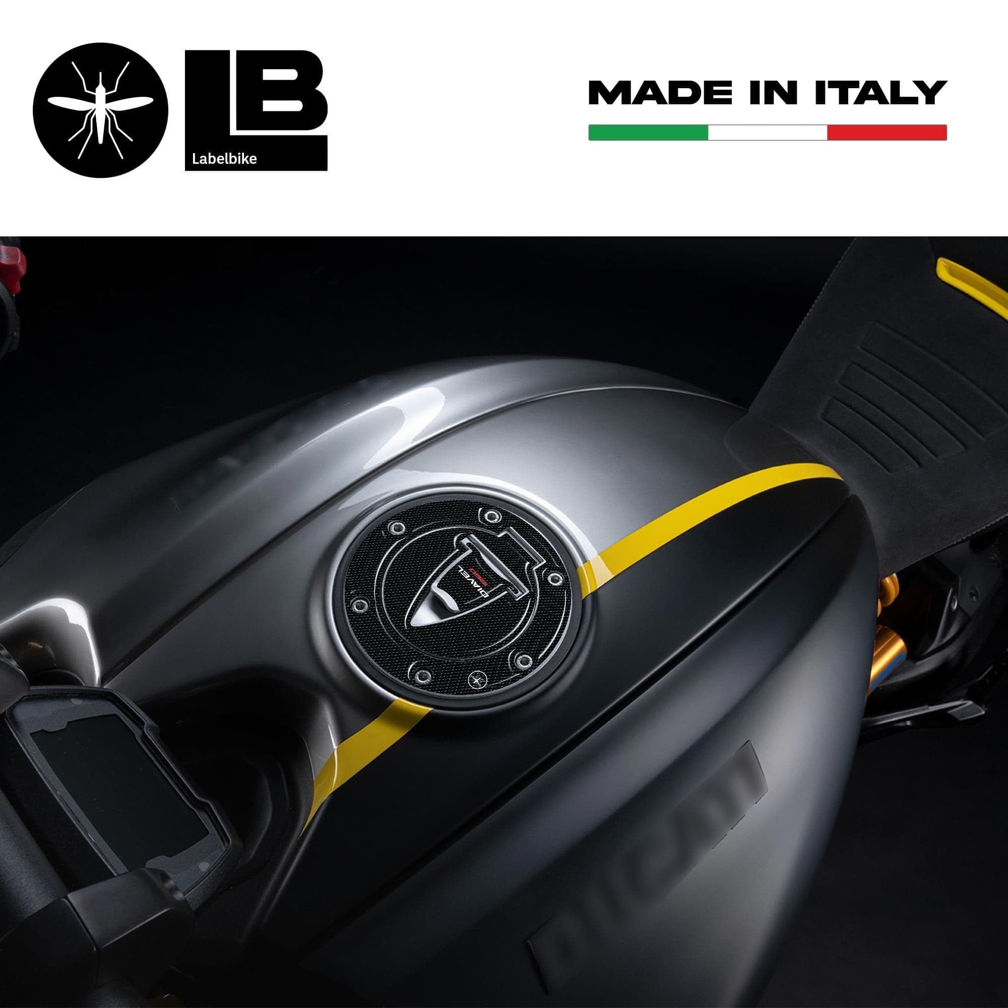 Adesivo 3D Protezione Tappo serbatoio moto compatibile con Ducati Diavel 1260 in Paraserbatoio LabelBike - Bibbiano, commercioVirtuoso.it