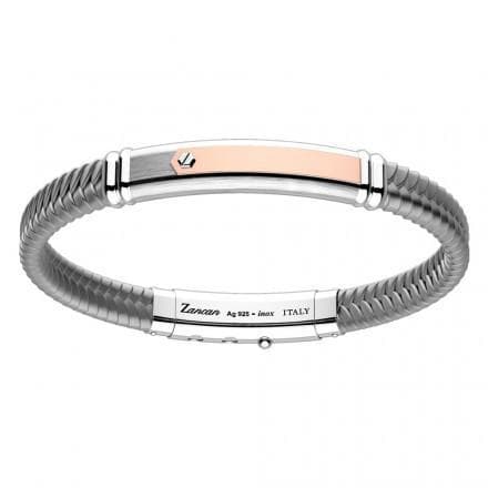 Zancan bracciale in argento e oro rosa.