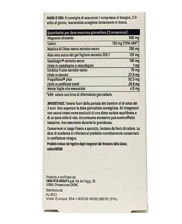 Gastroev 30 cpr Aloe vera, Emblica, Magnesio, calcio, Menta utile per l’acidità gastrica lenitivo sulla digestione in Calcio AlBio Sicily - Misilmeri, commercioVirtuoso.it